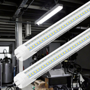 Tubo de aluminio de 4 pies y 36W, tubo de luz Led T8 transparente <span class=keywords><strong>para</strong></span> tiendas, oficinas, garaje, LED fluorescente de repuesto, luz de trabajo de potencia de doble extremo - Product Image 1