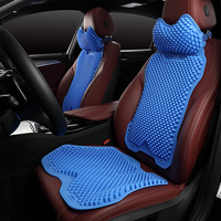 Sommer kühlung & ortho pä disches Massage kissen Autos itz matte mit Memory Foam | Rutsch feste Silikon basis & belüftetes Netz für SUV/Taxi