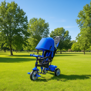 รถสามล้อเด็ก สปริ้นท์ รอยัลบลู พลาสติก พร้อมหลังคาและตะกร้าเก็บของ สำหรับเด็กอายุ 2-4 ปี ใช้กลางแจ้ง - Product Image 3