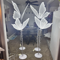 Décoration de scène de mariage avec papillons lumineux LED, support de passage, décoration de passage de mariage avec papillons lumineux LED