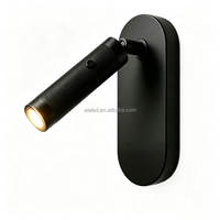 Lampe murale de lecture LED pour hôtel, réglable et rotative, avec interrupteur intégré marche/arrêt, applique murale moderne