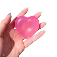 Maltose Love 1 Juguete de Peluche de Corazón de Plástico que Cambia de Color, Bola de Descompresión de Rebote Lento, Juguete Activado por Luz