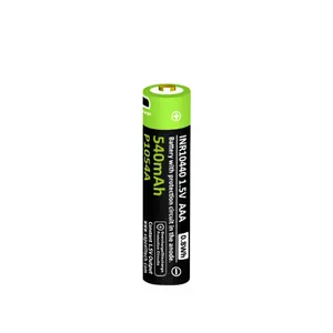 Vapcell 10440 p1054a bateria aaa, 1.5v 540mah recarregável para lanterna