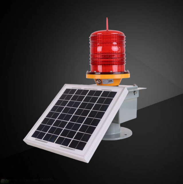10-30W High Building Signal Tower Warning Light Automatic Navigation Lamp Solar-powered LED Aviation Obstruction Light IP65
