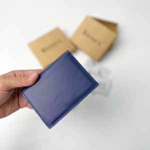 Cartera Bifold con Bloqueo RFID para Hombre, de Cuero Genuino, Delgada, con Cierre de Botón, Compatible con Monedas, para Uso Comercial, Estuche para Tarjetas de Crédito - Product Image 1