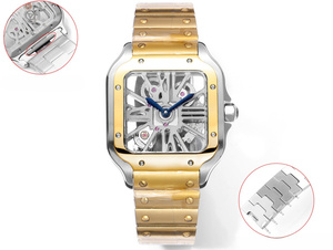 Montre mécanique automatique élégante et tendance, cadran entièrement ajouré, bracelet détachable rapide et remplaçable, boîtier en acier inoxydable - Product Image 1