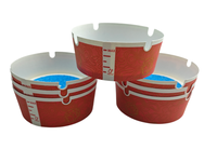 Lot de 25 cendriers jetables en papier biodégradable, écologiques, modernes, ronds, portables, à paroi simple, avec gel, multi-usages