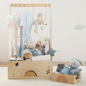 Keranjang penyimpanan anak-anak, keranjang penyimpanan anak-anak dengan pola matahari terbit, desain ringkas untuk mengatur dan dekorasi - Product Image 3