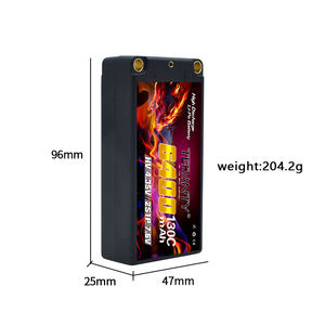 Teranty 2S 7.6V 6400mAh 130C/260C พร้อมหัวกระสุน5mm T ปลั๊กเหมาะสำหรับการควบคุมระยะไกลรถยนต์รุ่น RC ของเล่นแบตเตอรี่ Lipo อัตราสูง - Product Image 3