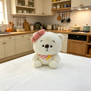 Peluche <span class=keywords><strong>Ours</strong></span> Mignon Super Doux avec Bavoir Rayé Adorable, Poupée <span class=keywords><strong>Ours</strong></span> <span class=keywords><strong>Gourmand</strong></span>, Cadeau Bébé Grande Taille - Product Image 2