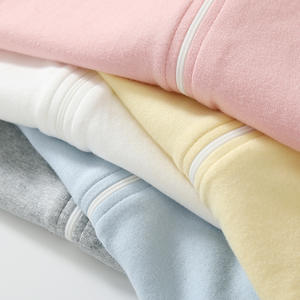 Color sólido 100% algodón 2 vías cremallera recién nacido Ropa bebé trajes Preemie Onesies Unisex bebé mamelucos Pijamas bebé - Product Image 5