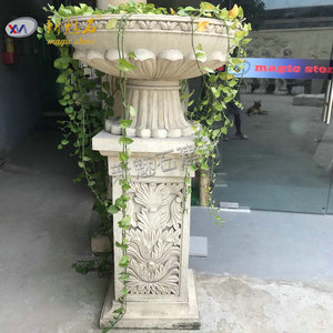 Maceta de Imitación de Piedra Arenisca Magic Stone Grc, Blanca, para Piso, Decorativa para Jardín de Hotel, Tamaño Personalizado - Product Image 5