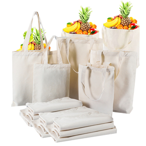 Sacs de courses en toile de coton bio réutilisables, écologiques, pliables, personnalisables avec logo - Product Image 1
