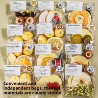 18 sortes de thés aux fruits : Pamplemousse, Kumquat, Fruit de la Passion, Canne de Bambou, Racine d'herbe, Pêche, Oolong, Thés aux fleurs et aux fruits - Sachet de 20g, Origine Anhui