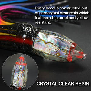 9 אינץ '115g כפול חצאית טונה מרלין פיתיון גדול שרף ראש דיג לפתות 6 צבעים דיג בים למשחק גדול & טרולים - Product Image 2