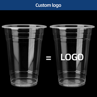Vente en gros personnalisée de gobelets en plastique souple PP jetables provenant d'usines chinoises, gobelets PP à emporter avec logo personnalisé et couvercles