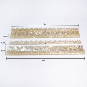 Regla de Mahjong Acrílica de Alta Calidad, Tipo Ondulado Magnético con Patrón de Perlas, 1 Juego de <span class=keywords><strong>4</strong></span> - Product Image 3