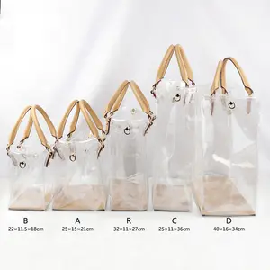 fashion shopping women hand bags custom logo luxury paper bag ladies DIY kit TPU tote bags