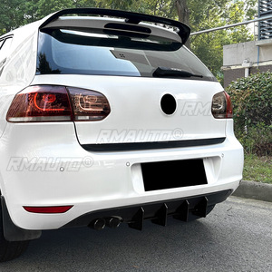 ชุดแต่งกันชนหลัง สำหรับรถยนต์ VW Golf MK6 ปี 2008-2012 พร้อมสปอยเลอร์กันชนหลัง  ลิปสปอยเลอร์กันชนหลัง  แผ่นป้องกันกันชนหลัง  อุปกรณ์ตกแต่งรถยนต์ - Product Image 4