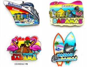 Aimants de réfrigérateur des Bahamas, souvenirs touristiques, aimants pour réfrigérateurs, autocollants magnétiques créatifs sur le thème de la danse folklorique - Product Image 1