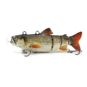 Top Right Mj601 90Mm 20G Điện Tử Swimbait Pesca Bass Câu Cá Lure Đa Nối Thu Hút Cứng Swimbait Cho Bass Pike