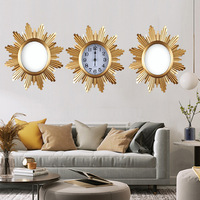 Miroirs et horloges 3 pièces dans un ensemble de décoration de maison de mode horloges murales