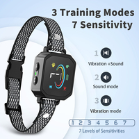 TIZE Upgrade Wiederauf ladbarer LCD-Bildschirm Buntes kleines Hunde rinden kontroll halsband Anti-Bark-Trainings gerät