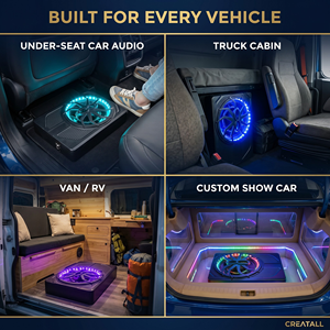 Wholesale 10 Inch 800W Active Under Seat <strong>Car</strong> Subwoofer Slim <strong>Bluetooth</strong> APP Control RGB LED Powered Bass <strong>Speaker</strong> OEM 15Years - Product Image 4