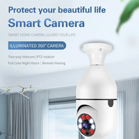 Caméra réseau ampoule sécurité Wifi 360 sans fil avec Smart Cctv ampoule Ptz extérieur intérieur maison batterie Ip caméra