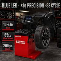 Balanceadora de Ruedas Automática GATmatic KWB500, con LED Azul, Precisión de 1g, 8S, 10-24 Pulgadas, 65kg, Multi ALU, Certificación CE