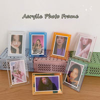Vente en gros moderne 4x6 Mini cadre photo acrylique transparent pour image Instax affichage de bureau bloc de cadres photo en lucite en cristal