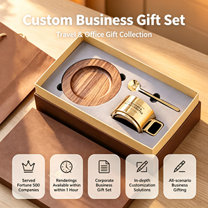 Juego de Tazas de Café de Cerámica Hechas a Mano con Grabado Láser Personalizado FX, con Bandeja de Madera, Cuchara Dorada y Caja de Regalo Ejecutiva Corporativa - Product Image 1