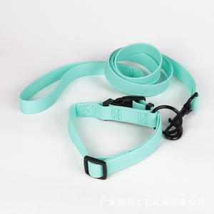 ストラップハーネスリーシュカラーセット高品質カスタムロゴPVC無地ペット犬防水ステップ - Product Image 5