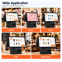 Système de caisse enregistreuse tactile Android 15,6 pouces avec imprimante intégrée de 80 mm et deuxième écran de 15,6 pouces pour la vente au détail et les restaurants
