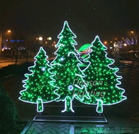 Wasserdichte IP65 2D Weihnachtsbaum-Motiv LED-Lichterkette Weihnachts-Feiertagsbeleuchtung Dekorative Landschaftsbeleuchtung
