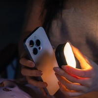 Mini lampe de téléphone rechargeable avec miroir, lumière LED pour selfie, maquillage, vidéoconférence pour iPhone Android, lumière selfie magnétique