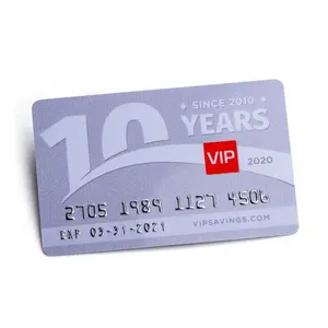 PVC Plastic Cards Embossing With Silver Tipping Business Card