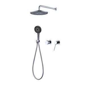 Ensemble <span class=keywords><strong>de</strong></span> robinetterie <span class=keywords><strong>de</strong></span> douche ronde à haute pression avec pommeau <span class=keywords><strong>de</strong></span> douche pluie et douchette à main pour accessoires <span class=keywords><strong>de</strong></span> salle <span class=keywords><strong>de</strong></span> bain - Product Image 5