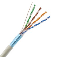 Cable de Red Cat5e UTP de 0.5mm 24AWG, Cobre Sólido, Cubierta de PVC Blanca, Caja de 305m para Cableado Estructurado