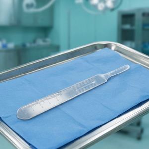 Manche de scalpel chirurgical professionnel en acier inoxydable de haute qualité, certifié CE ISO, avec graduation, instrument manuel réutilisable - Product Image 2