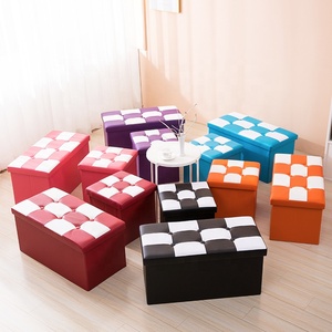 <span class=keywords><strong>Banc</strong></span> pouf de rangement Rangement en tissu rembourré Tabouret de chambre à coucher Tabouret d'extrémité de lit <span class=keywords><strong>Banc</strong></span> - Product Image 1