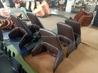 Chaise de bureau ergonomique moderne rouge et noire, dossier moyen, en cuir PU, pour conférence, réunion, visiteur, avec roulettes