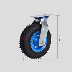 Ağır pnömatik kauçuk plaka <span class=keywords><strong>Caster</strong></span> tekerlek 6/8/10 inç sessiz sabit döner <span class=keywords><strong>Caster</strong></span> endüstriyel OEM desteklenen atölyeler - Product Image 5