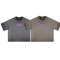 Camisetas de Algodón 100% de Alta Calidad YKH de 275 g/m², Tallas Grandes, Venta al por Mayor, Impresión de Logotipo Personalizado, Lavado Ácido, Camisetas Lisas