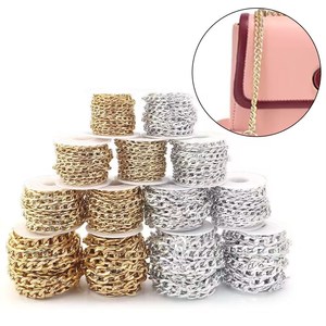 Cadena de Aluminio NK con Hombro Inclinado, 5 Yardas/Rollo | Cadena de Oro y Plata Anodizada para Joyería DIY y Accesorios para Bolsos | Múltiples Tamaños - Product Image 6