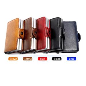 Titular de la tarjeta de crédito de identificación antirrobo promocional Porte Carte Thin Aluminio Metal Carteras Estuche de bolsillo Titular de la tarjeta bancaria - Product Image 3