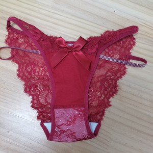 Culottes sexy en dentelle pour femmes, culottes triangulaires ornées de strass scintillants, string semi-couvrant à taille basse, pur et séduisant - Product Image 5