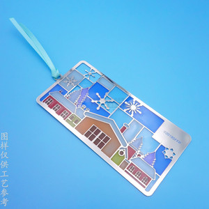 Licheng Stainless Steel <b>Bookmark</b> 60x35mm Hollow Design Transparent Polychrome Reusable <b>Bookmarks</b> - Product Image 2