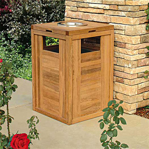 Ngoài trời Composite gỗ Thùng rác Thùng rác có thể bên ngoài đường phố công viên rác rác bin công cộng trang trí tái chế chất thải bin - Product Image 2