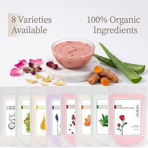 Poudre de gelée d'hydrogel naturelle en gros, à la rose, au curcuma et à l'or, blanchissante, hydratante, douce, peel-off pour le visage - Product Image 1